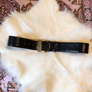 MaxMara leather dark navy black belt